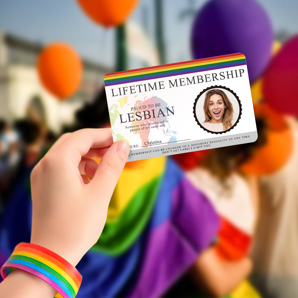 Personalized Gay or Lesbian Lifetime Membership Card