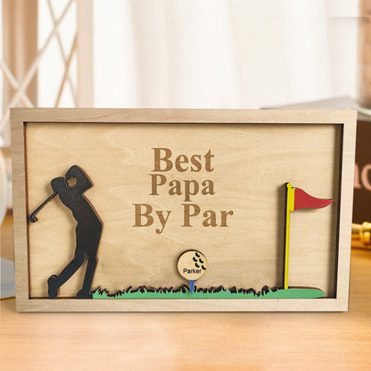 Personalized Best By Par Wooden Golf Sign