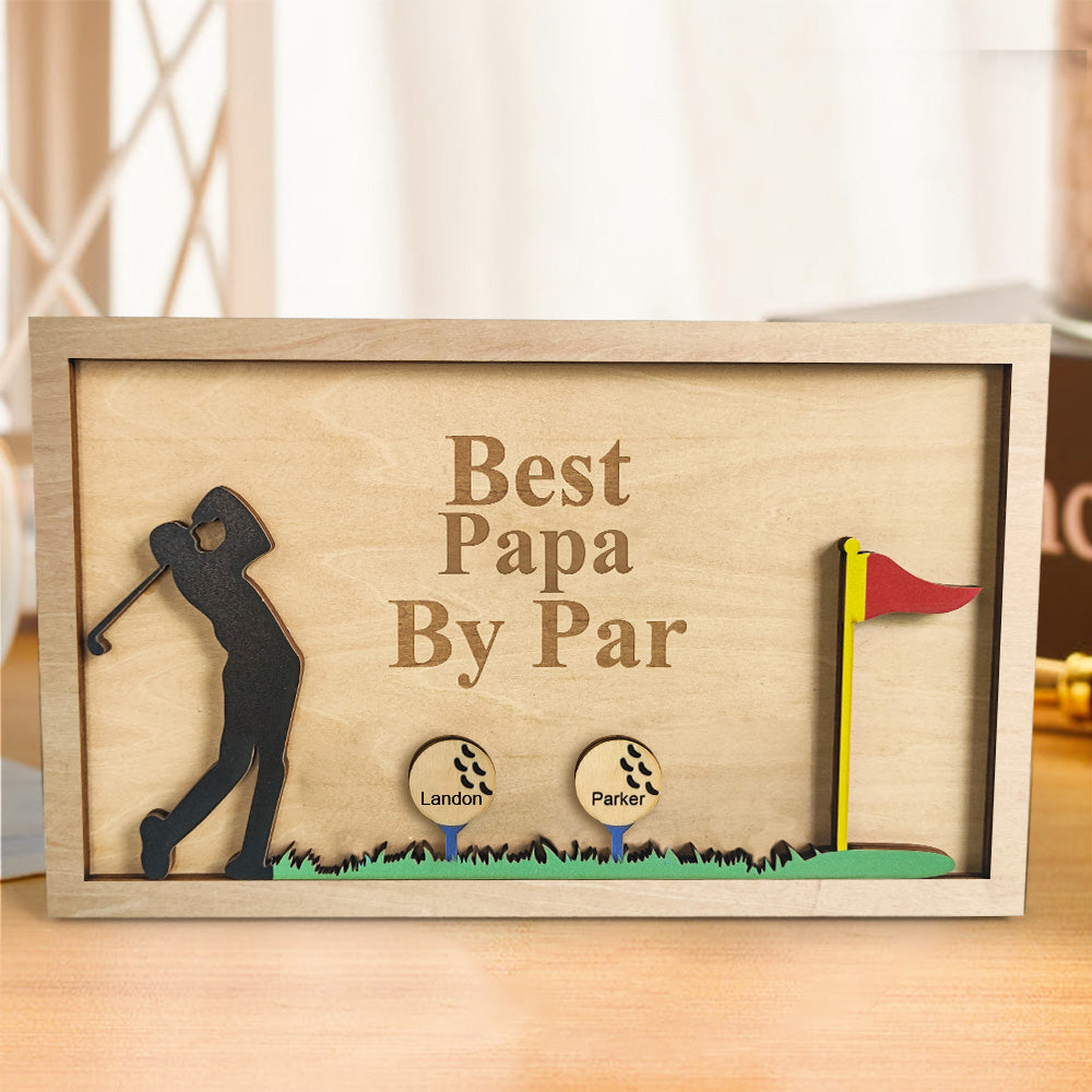 Personalized Best By Par Wooden Golf Sign