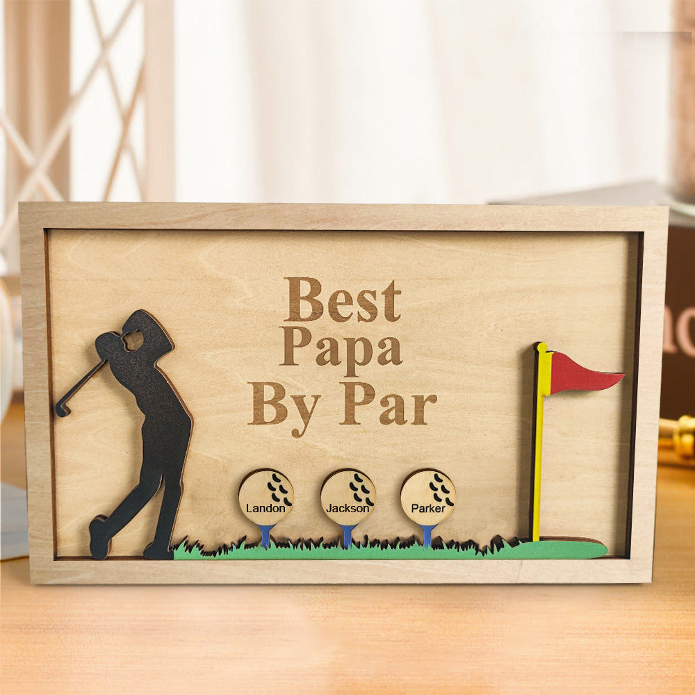 Personalized Best By Par Wooden Golf Sign