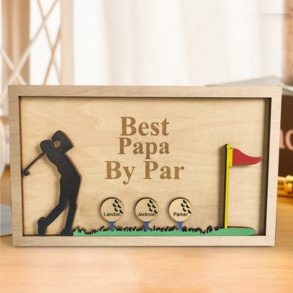 Personalized Best By Par Wooden Golf Sign