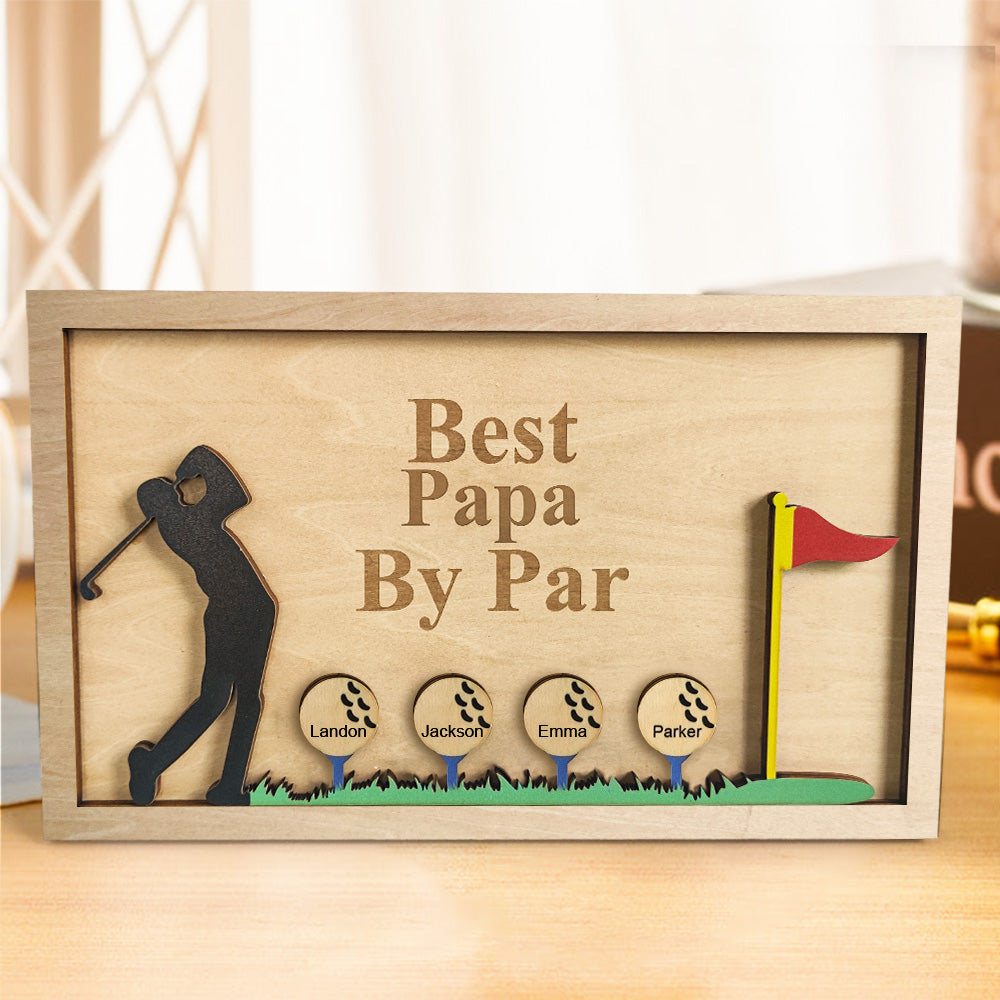 Personalized Best By Par Wooden Golf Sign