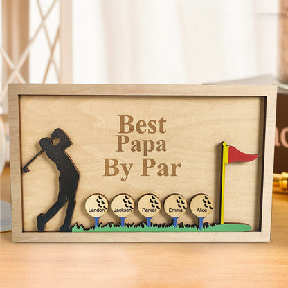 Personalized Best By Par Wooden Golf Sign
