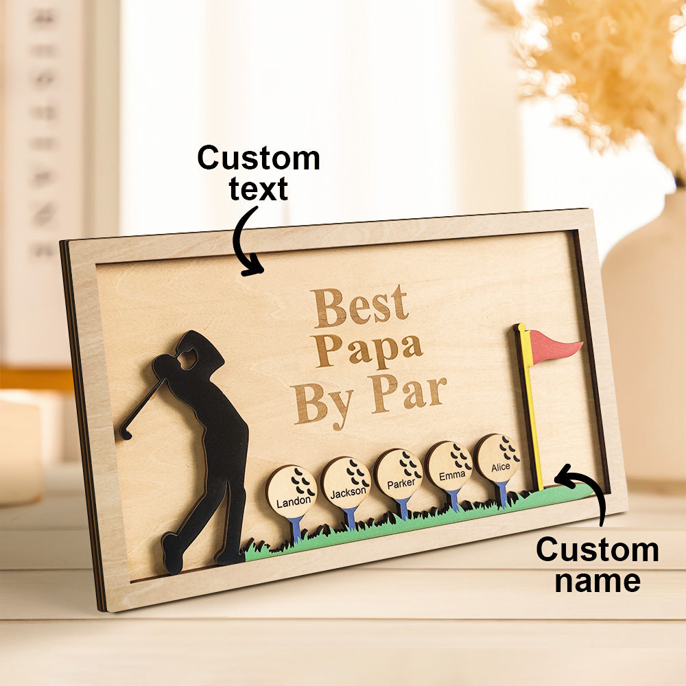 Personalized Best By Par Wooden Golf Sign