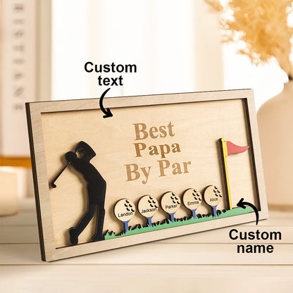 Personalized Best By Par Wooden Golf Sign