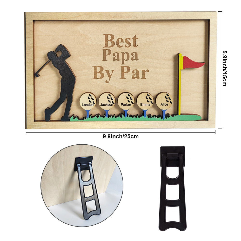 Personalized Best By Par Wooden Golf Sign