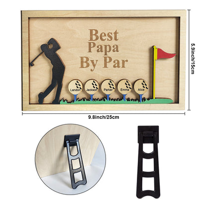 Personalized Best By Par Wooden Golf Sign