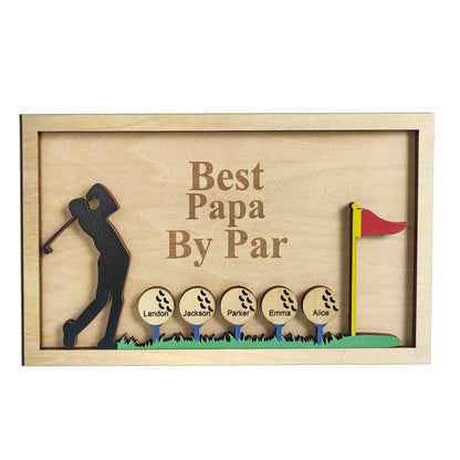 Personalized Best By Par Wooden Golf Sign