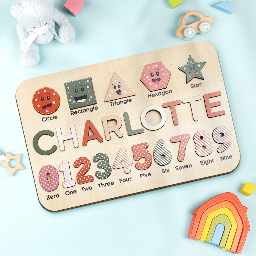 Personalized Name Wooden Baby Puzzle