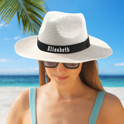 Personalized Straw Fedora Hat