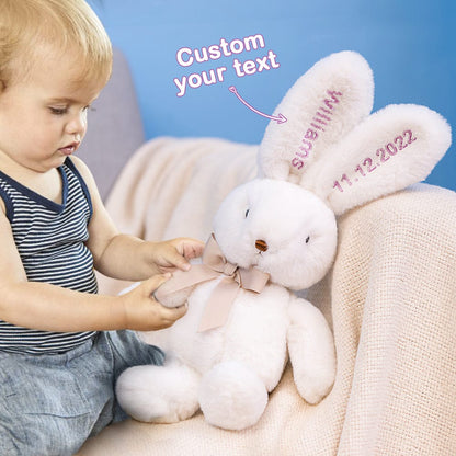 Custom Embroidered Bunny Personalized Gift for Baby and Kids