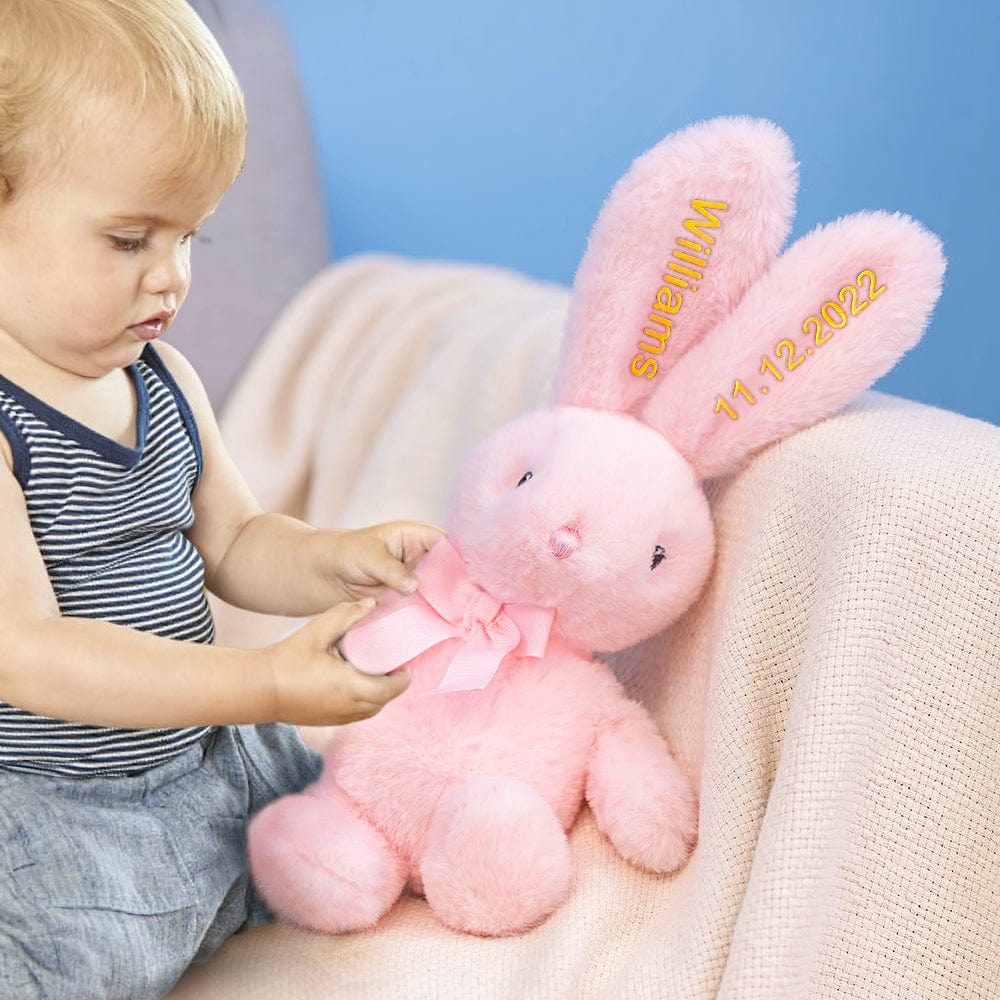 Custom Embroidered Bunny Personalized Gift for Baby and Kids