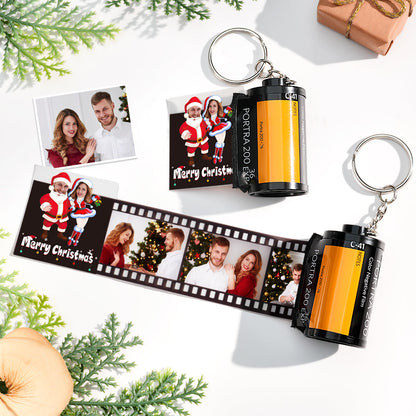 Christmas Custom Faces Film Roll Keychain