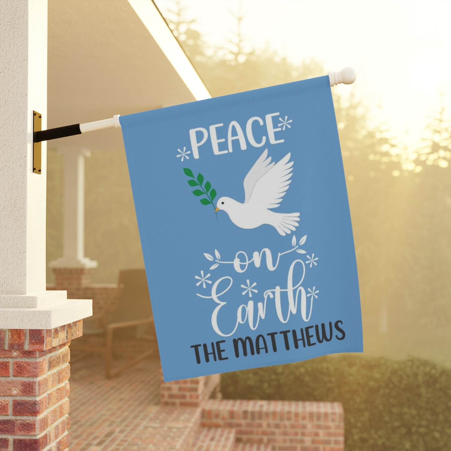 Compass Gift Shop Peace on Earth Dove House Flag