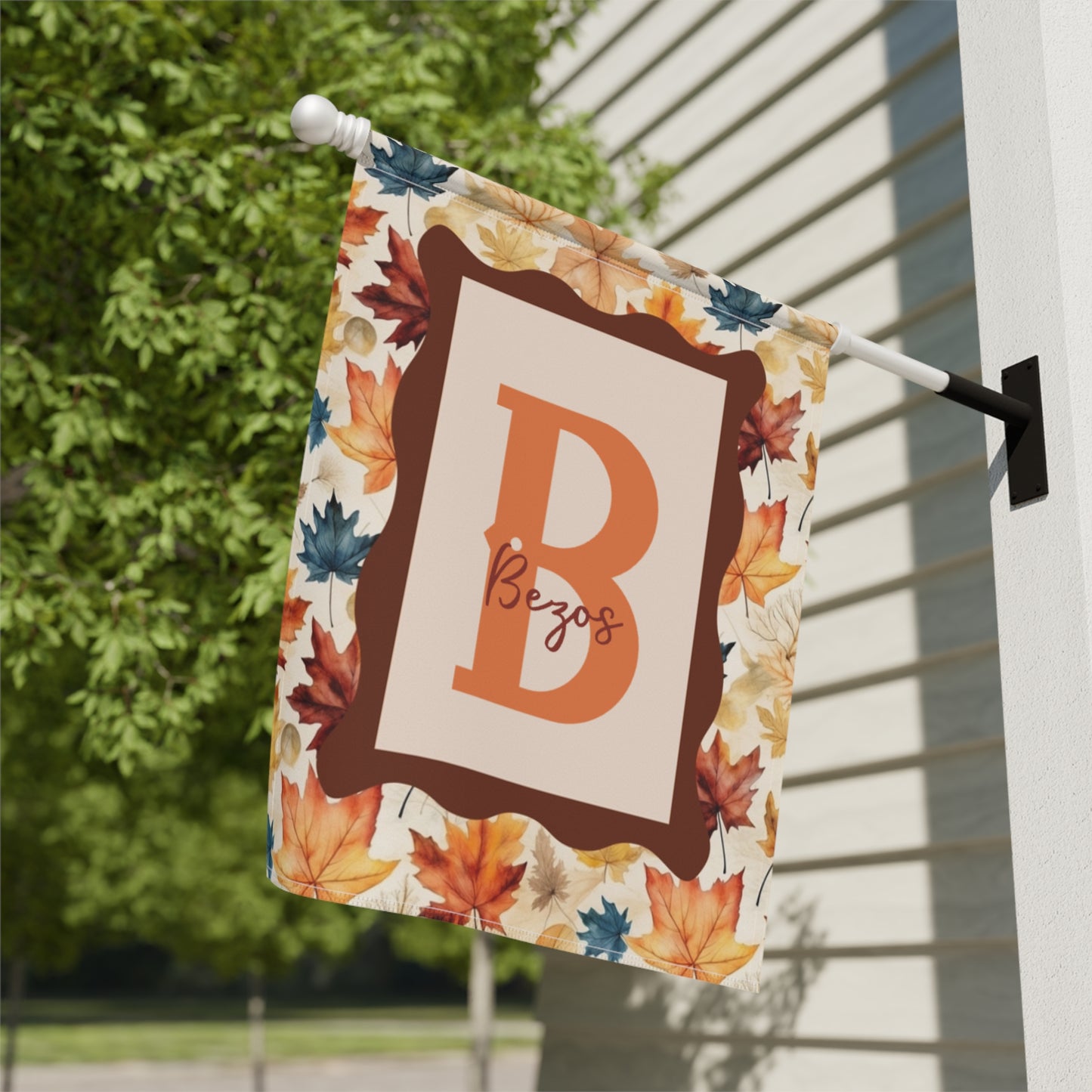 Custom Autumn Leaves Garden Banner & House Flag