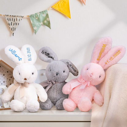 Custom Embroidered Bunny Personalized Gift for Baby and Kids