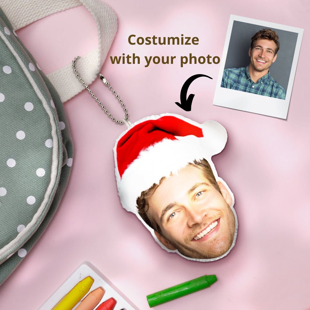 Personalized Face on a Plush Christmas Ornament