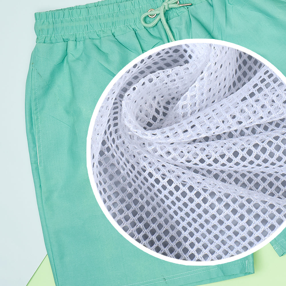 Custom Lifesaver Beach Shorts with Personalized Face Inside Detail
