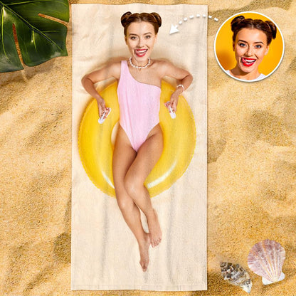 Dream Body Beach Towel with Your Face B