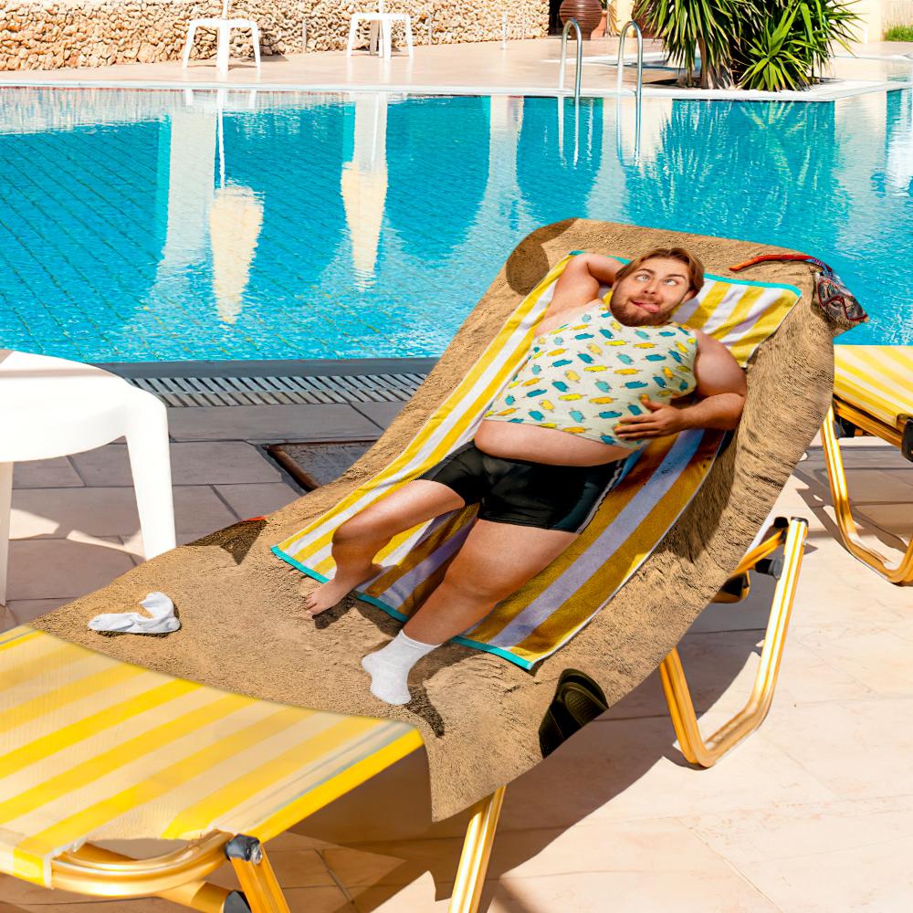 Dream Body Beach Towel with Your Face D Context