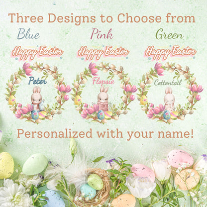 Personalized Peter Bunny Easter Egg Hunt Tote Bag For Kids