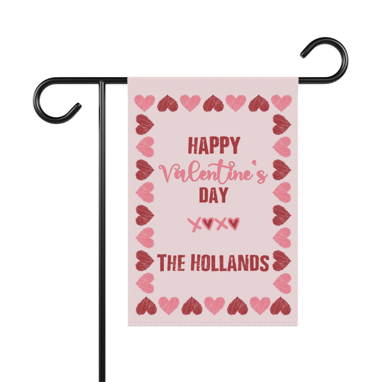 XOXO Hearts Valentine's Day Garden Flag