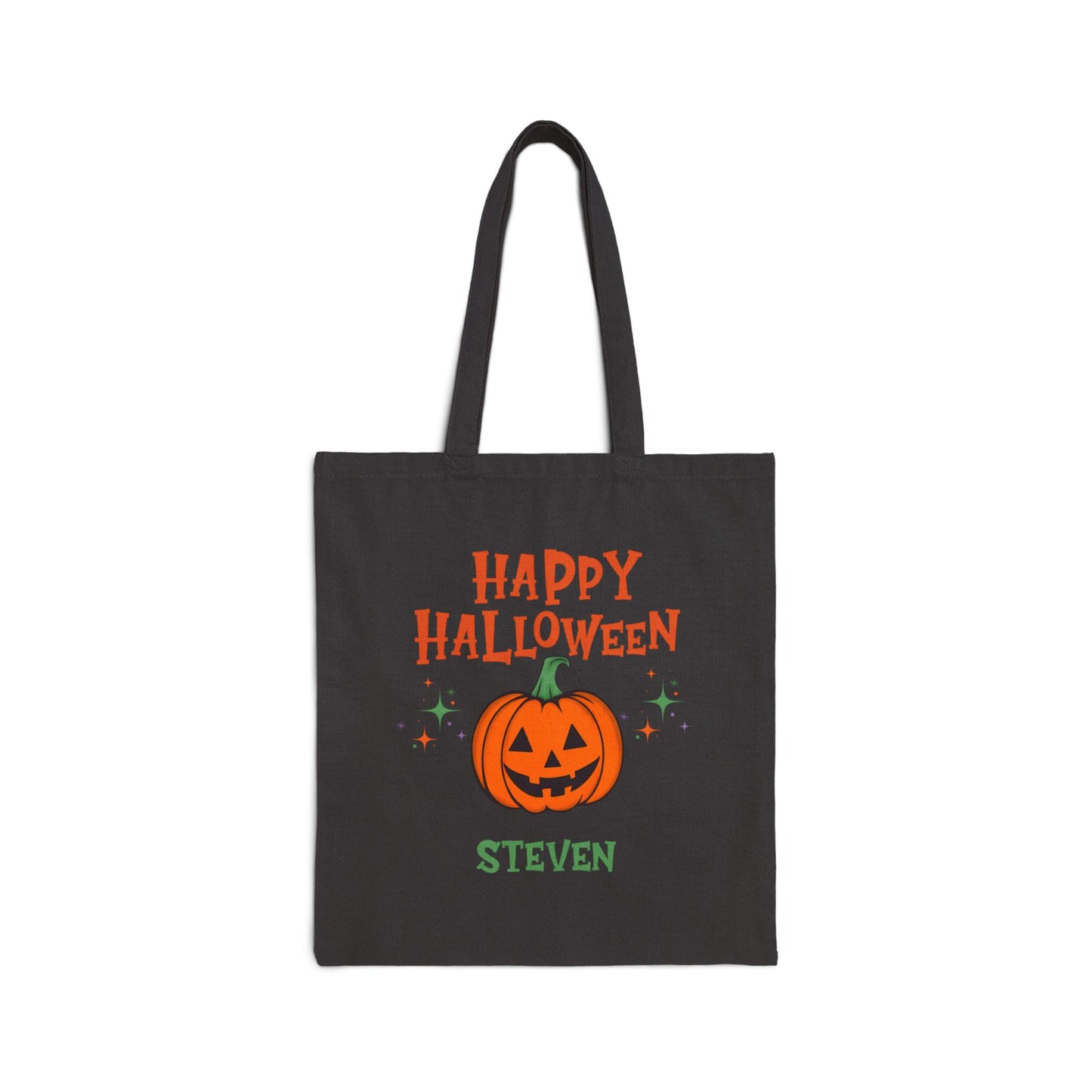 Personalized Happy Halloween Jack O'Lantern Tote Bag