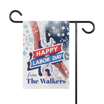 Personalized Labor Day Garden Banner