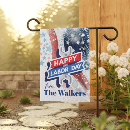 Personalized Labor Day Garden Banner