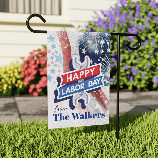 Personalized Labor Day Garden Banner