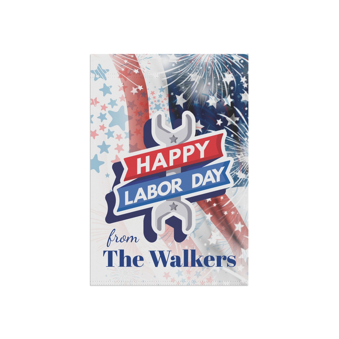 Personalized Labor Day Garden Banner