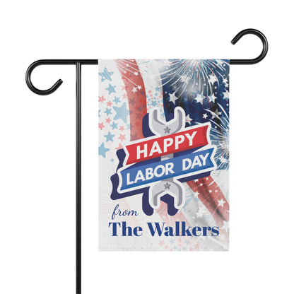 Personalized Labor Day Garden Banner