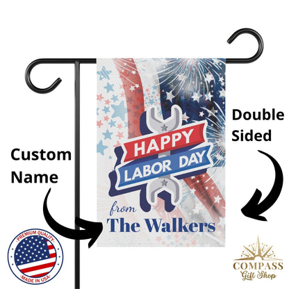 Personalized Labor Day Garden Banner