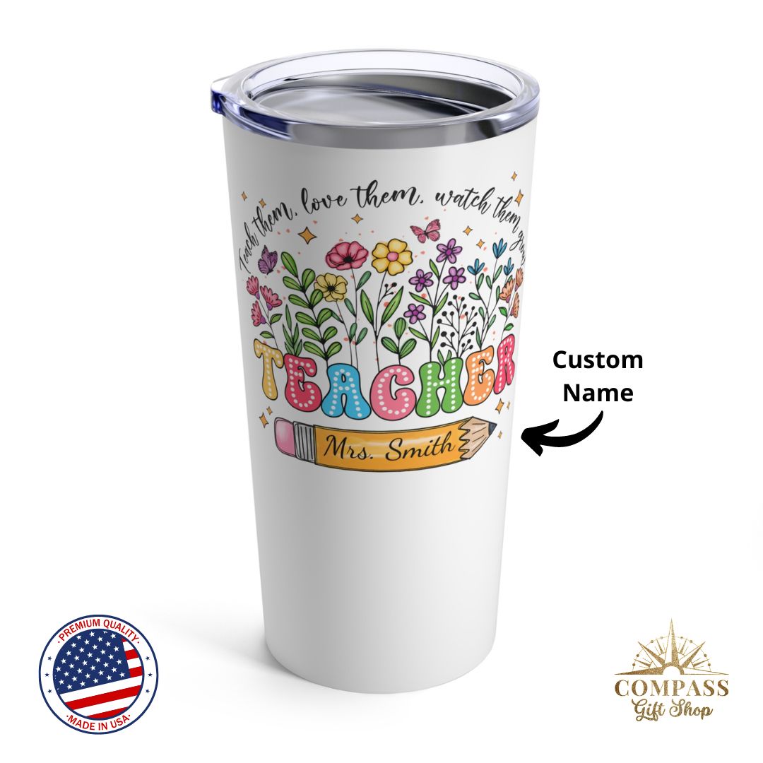 Information about Personalized Teacher's Wildflowers 20oz Tumbler