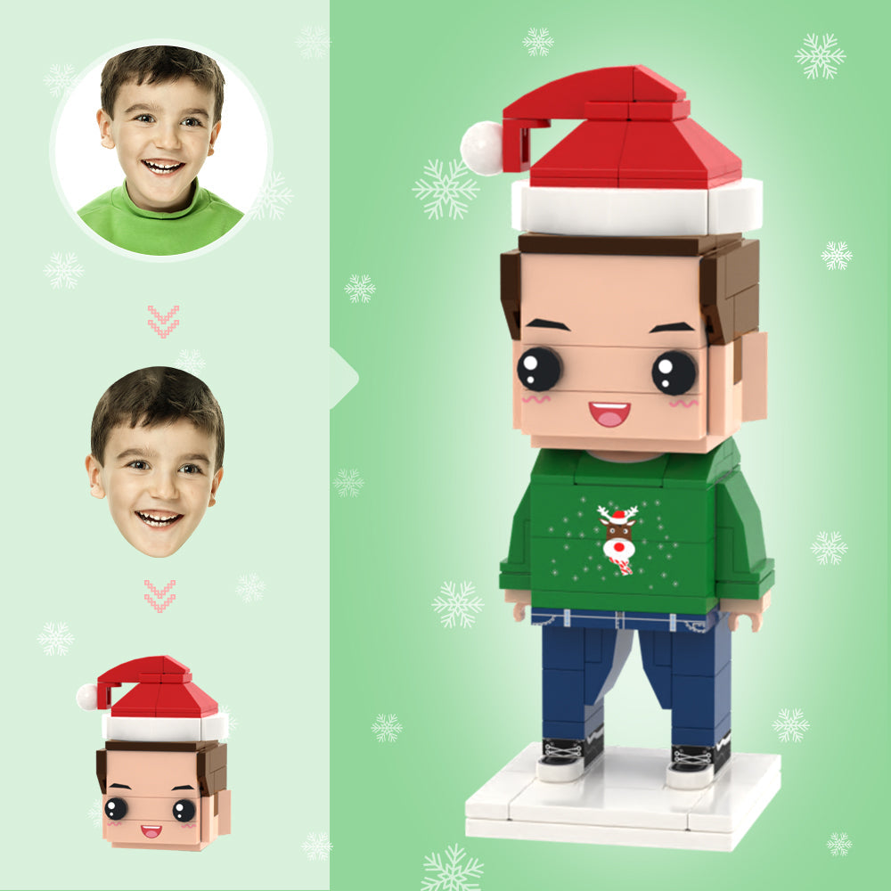 Christmas Gifts Custom Head Brick Figure Personalized Christmas Block Toy