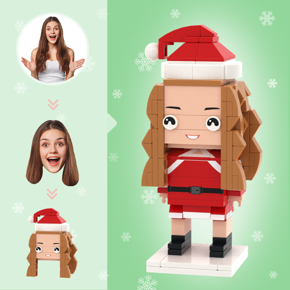 Custom Head Brick Figure Personalized Christmas Block Toy