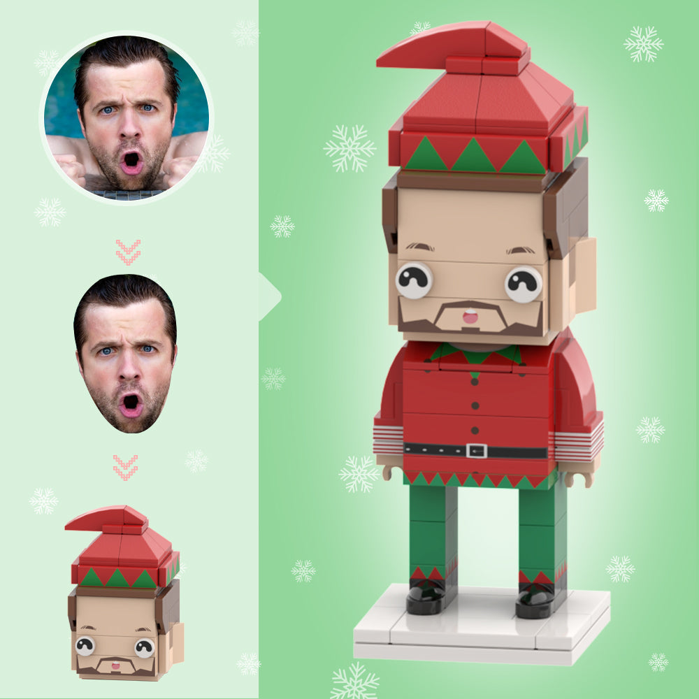 Custom Head Brick Figure Block Toy for Christmas