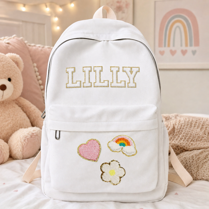 Personalized Backpack and Lunchbox with Custom Name Patches