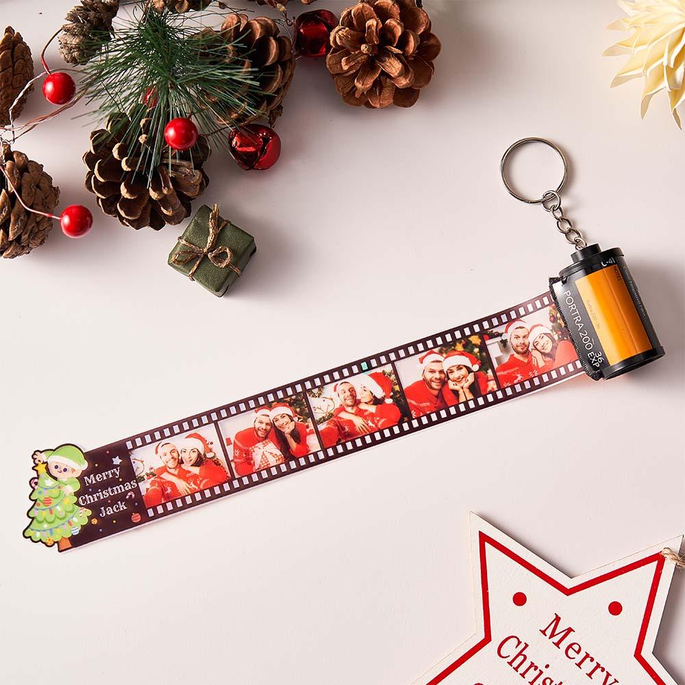 Merry Christmas Personalized Photo Film Roll Keychains
