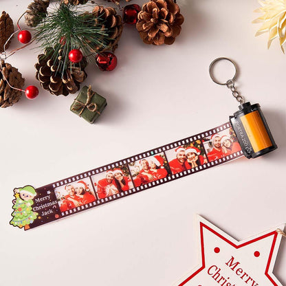 Merry Christmas Personalized Photo Film Roll Keychains