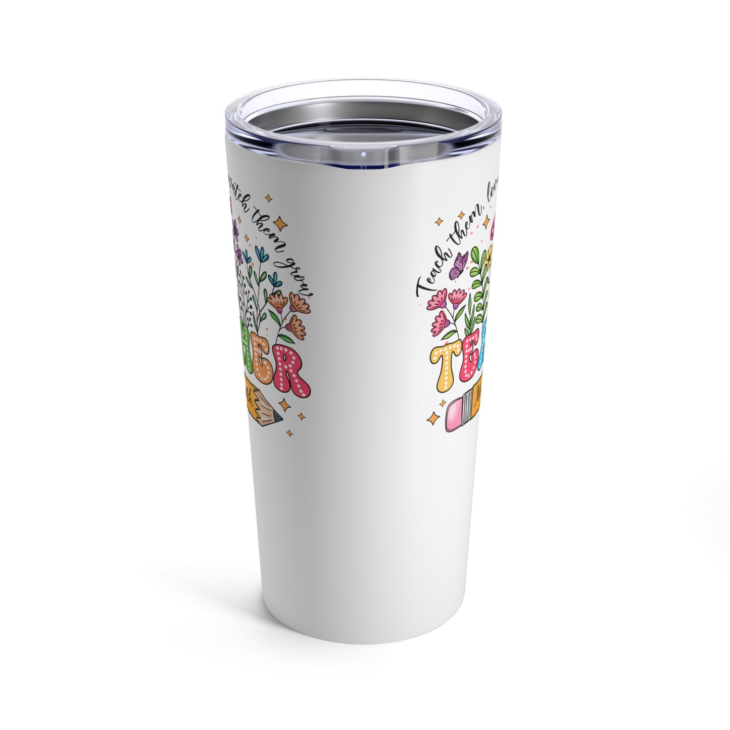 Middle Personalized Teacher's Wildflowers 20oz Tumbler