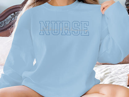 Embroidered Labor & Delivery Nurse Sweatshirt, L&D Nurse Gift, Nurse Appreciation Week, Nursing School Gift, Nursing Graduate, Custom Embroidered Gift