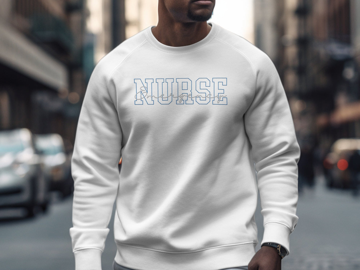 Embroidered Emergency Room Nurse Sweatshirt