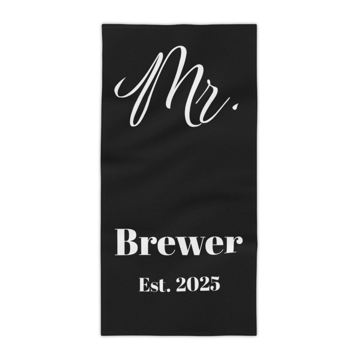 Mrs & Mr Solid Beach Towel
