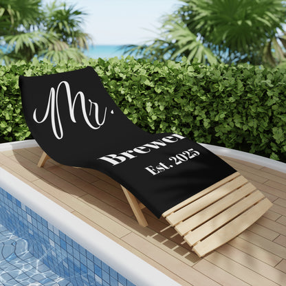Mrs & Mr Solid Beach Towel