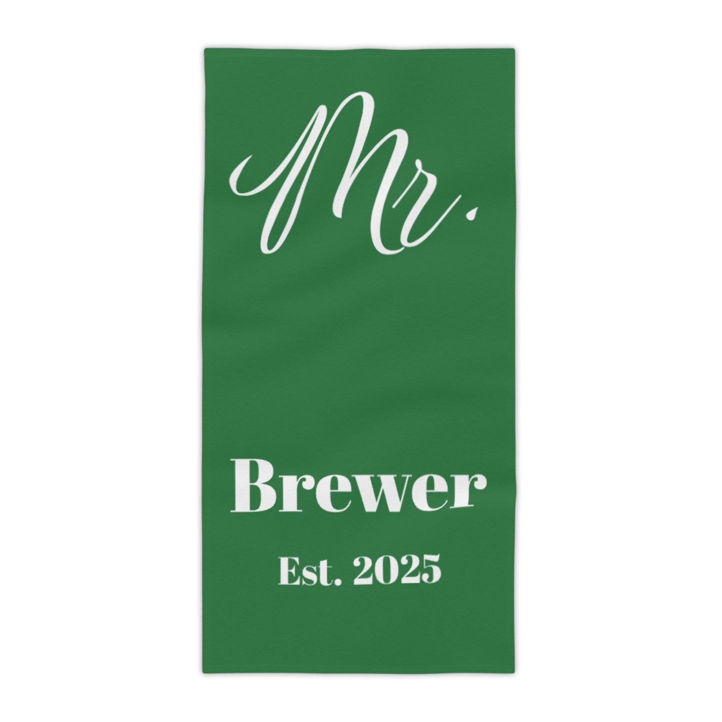 Mrs & Mr Solid Beach Towel