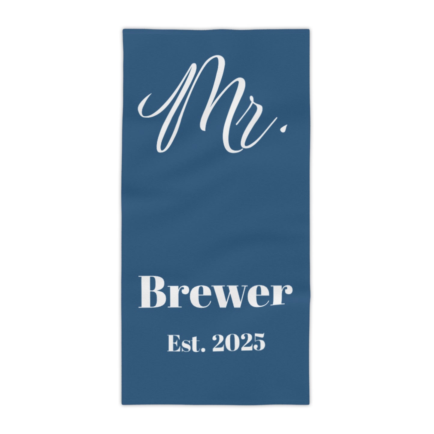 Mrs & Mr Solid Beach Towel