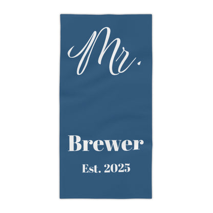 Mrs & Mr Solid Beach Towel