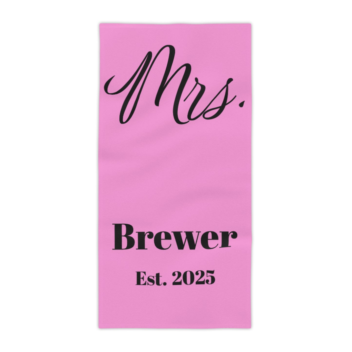 Mrs & Mr Solid Beach Towel