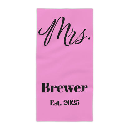 Mrs & Mr Solid Beach Towel
